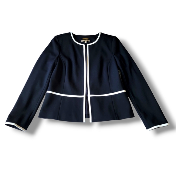 Talbots Jackets & Blazers - New Talbots Black Open Front Business Office Blazer Coat Size 10